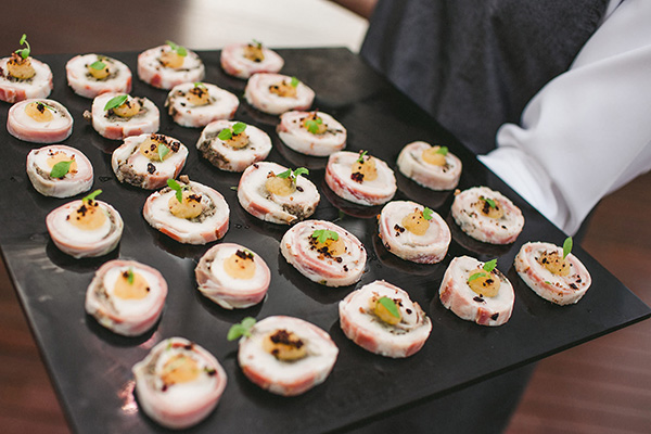 Catering tray of canapes funerals and wakes